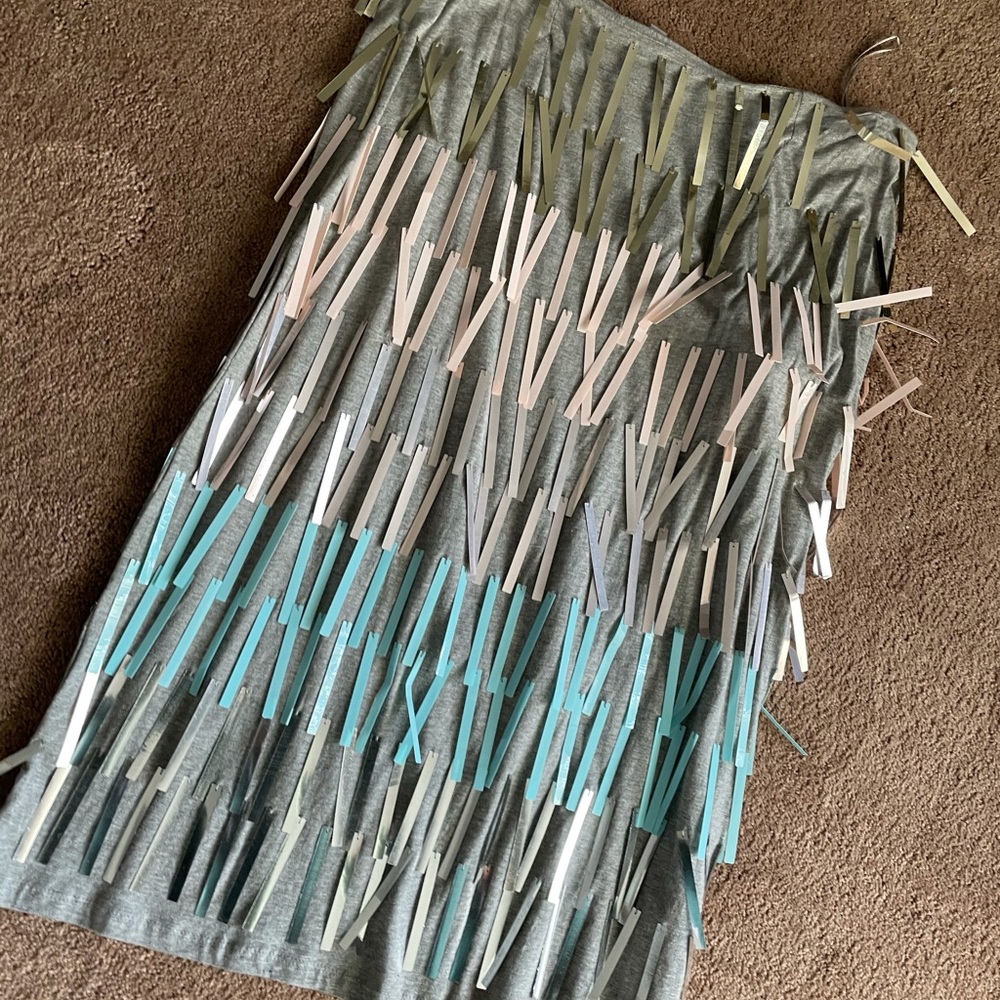 Asos fun skirt gray pink and blue